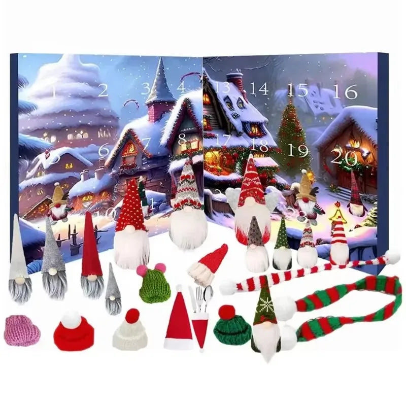 Gnome Advent Calendar Plush Set Christmas Decor 2025 - Tophatter Daily Deals