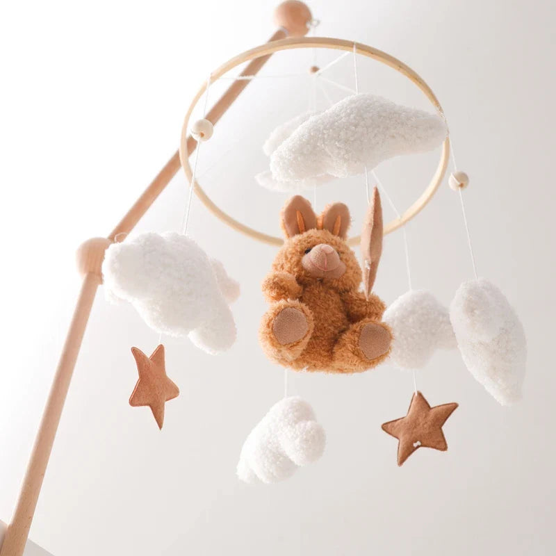Baby Crib Mobile Wooden Nursery Newborn Sensory Toys - Tophatter Daily Deals