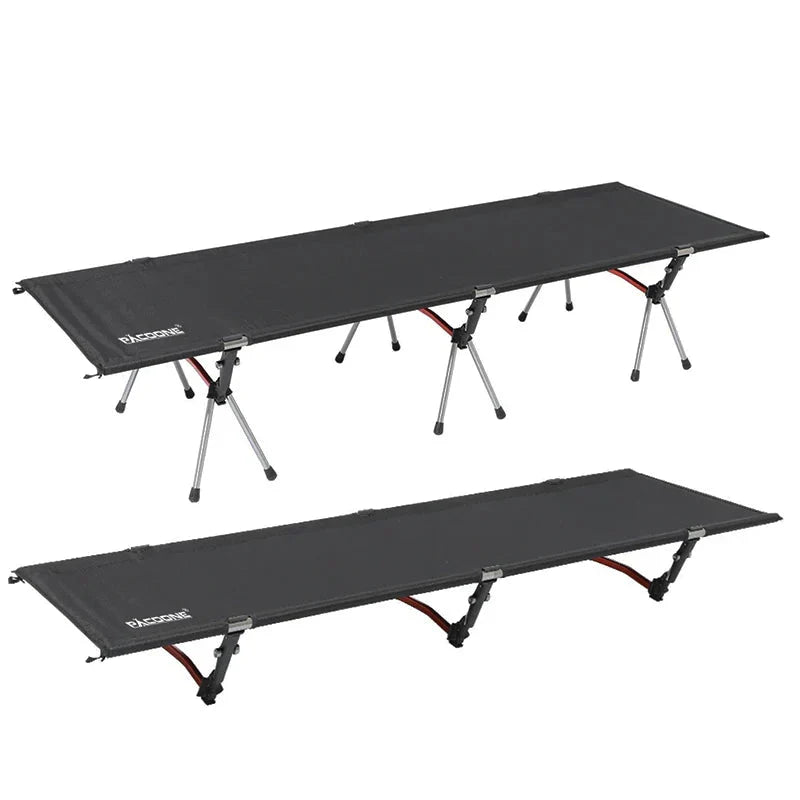 Lightweight Camping Cot Collapsible Sleeping Bed Black Camping & Hiking - Tophatter Daily Deals