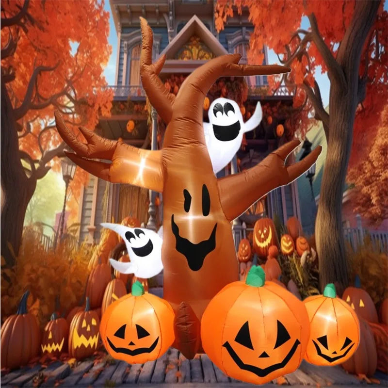Inflatable Halloween Decoration Pumpkin Tree Outdoor Fall 2025 - Tophatter Daily Deals