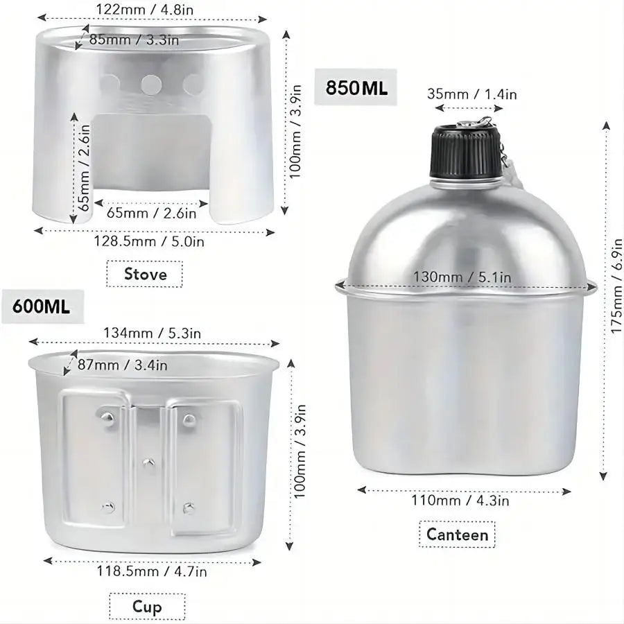Camping Water Cup with Storage Pouch Silver Camp Cooking - Tophatter Daily Deals