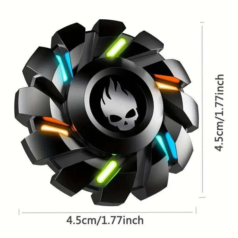 Luminous Fidget Spinner Metal EDC Toy Rainbow Durable LED - Tophatter Daily Deals