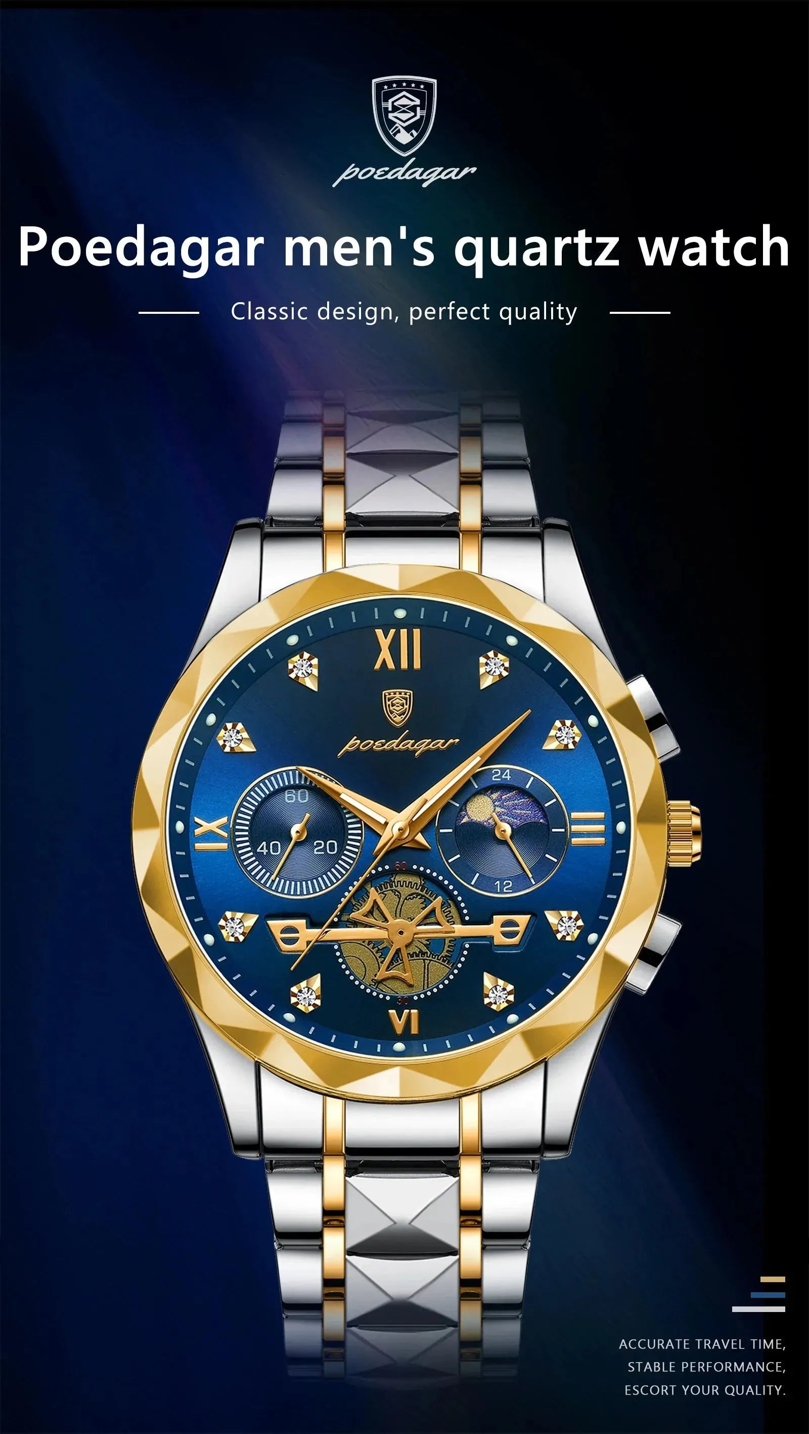 Viktor Po Edagar™ Luxury Men's Wristwatch Watches - Tophatter Daily Deals