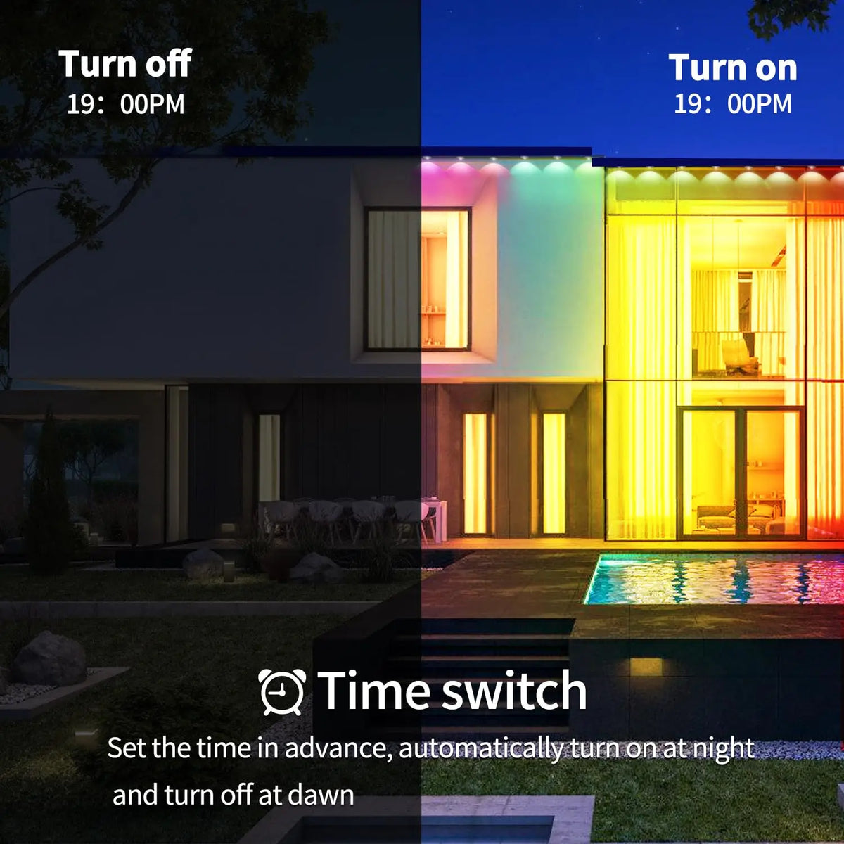 LED Eaves Lights Waterproof Remote Controlled Outdoor - Tophatter Daily Deals