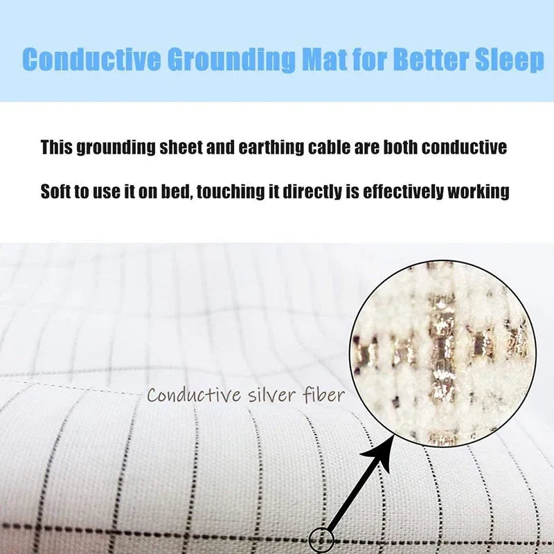 Earthing Bed Sheet Grounding Sheet Anti Static Sleep - Tophatter Daily Deals
