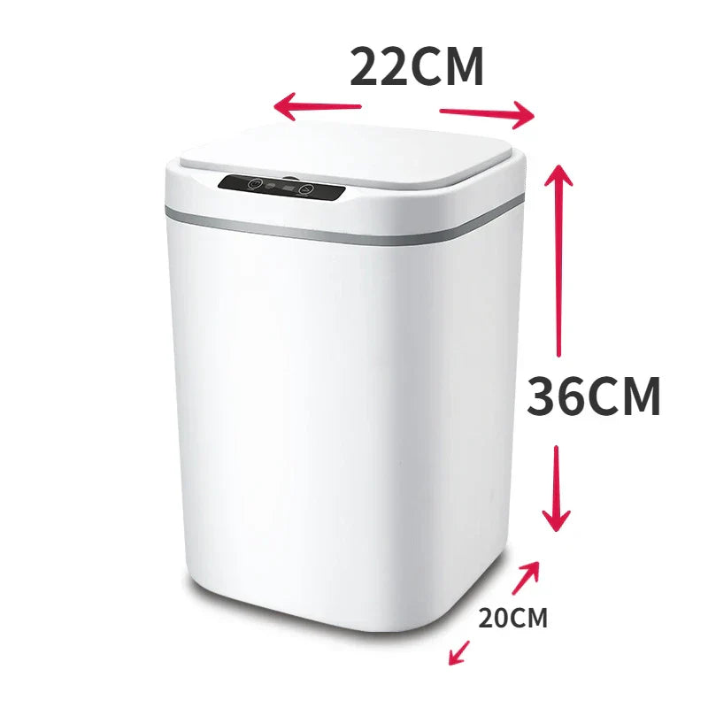 Sensor Trash Can Automatic Waste Bin Home 2025 Hands Free White-18L - Tophatter Daily Deals