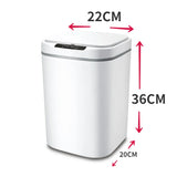 Sensor Trash Can Automatic Waste Bin Home 2025 Hands Free White-18L - Tophatter Daily Deals
