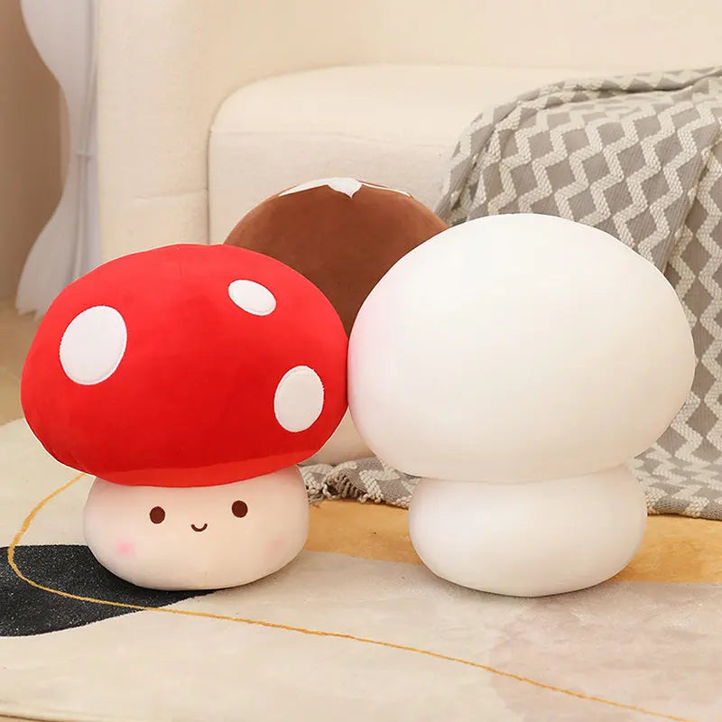 Mushroom Plush Toy Shiitake Mushroom Super Mario Level Up Food - Tophatter Daily Deals