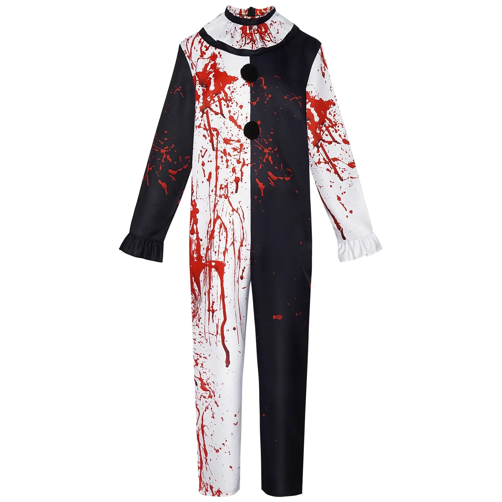 Clown Costume Bloody Jumpsuit Halloween 2025 Scary Party - Tophatter Daily Deals