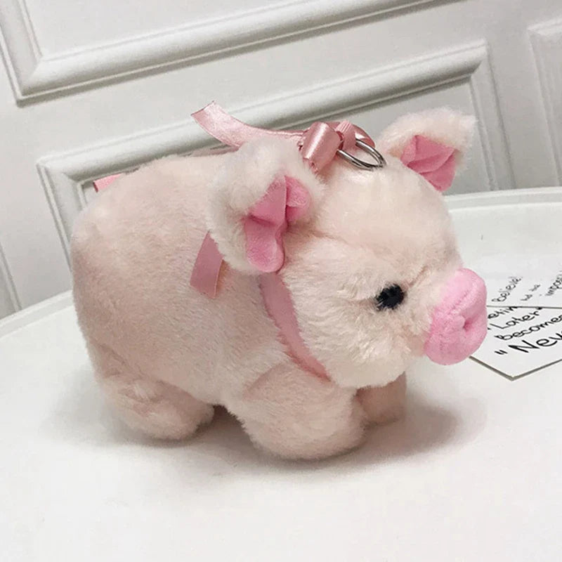 Pink Pig Plush Crossbody Bag Pink Animals - Tophatter Daily Deals