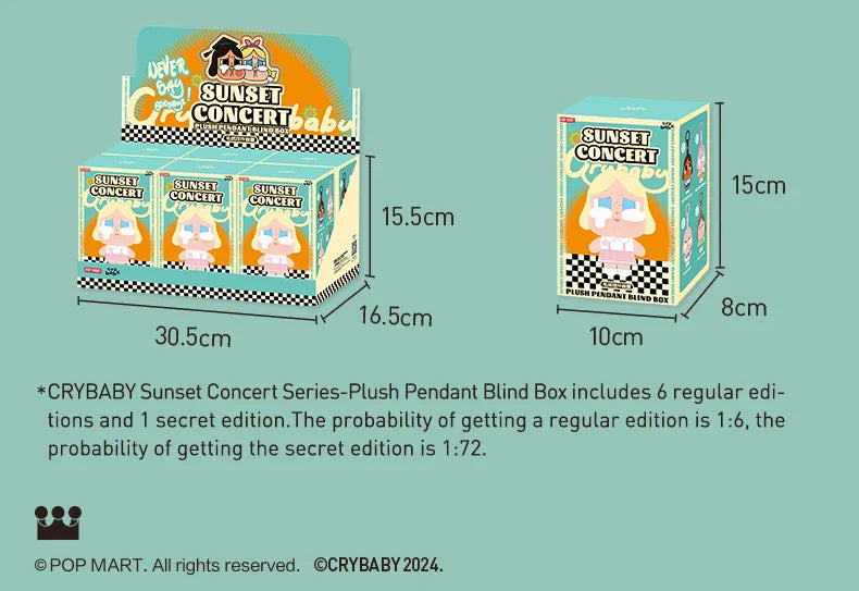 Genuine Pop Mart Crybaby Sunset Concert Series - Plush Pendant Blind Box Anime - Tophatter Daily Deals