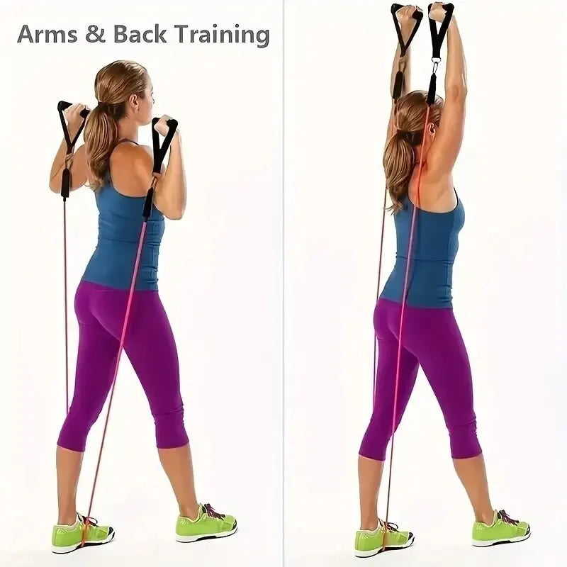 Resistance Bands Set 11Pc Portable Full Body Kit Workout - Tophatter Daily Deals