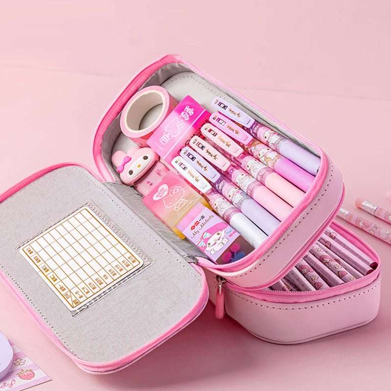 Sanrio Zipped Pencil Case Kawaii Hello Kitty Cinnamoroll My Melody Anime - Tophatter Daily Deals
