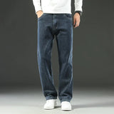 Stretchy Men’s Jeans - Wide Leg, Cotton, Business Casual - Tophatter Daily Deals