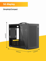 Mini ITX PC Case Transparent Side 240mm Water Cooling - Tophatter Daily Deals