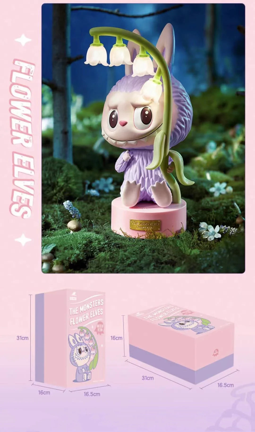 Genuine Pop Mart The Monsters Labubu Lamp Figurine Mythical - Tophatter Daily Deals