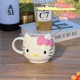 Hello Kitty Water Cup Cute Mug Heat-Resistant Ceramic Cup Juice Water Coffee Mug Kitchen Drinkware Anime - Tophatter Daily Deals