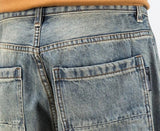 Oversized Men's Denim Jeans - Loose Straight Cut, Washed - Tophatter Daily Deals