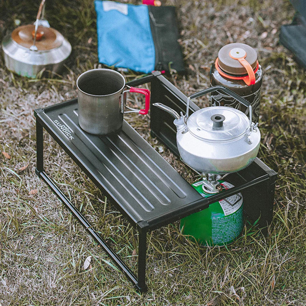 Folding Portable Camping Table Black Camp Furniture - Tophatter Daily Deals