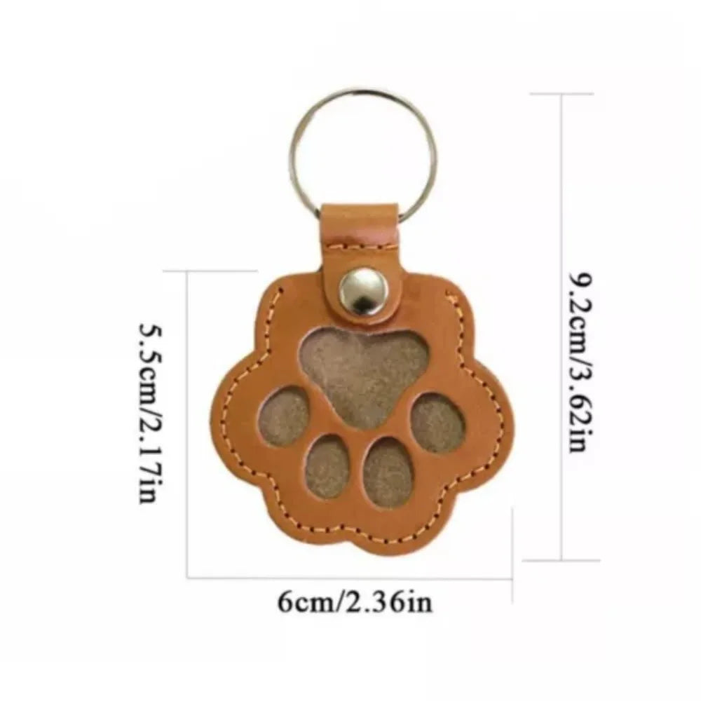 Pet Hair Keychain Paw Pendant PU Leather Hair Holder - Tophatter Daily Deals