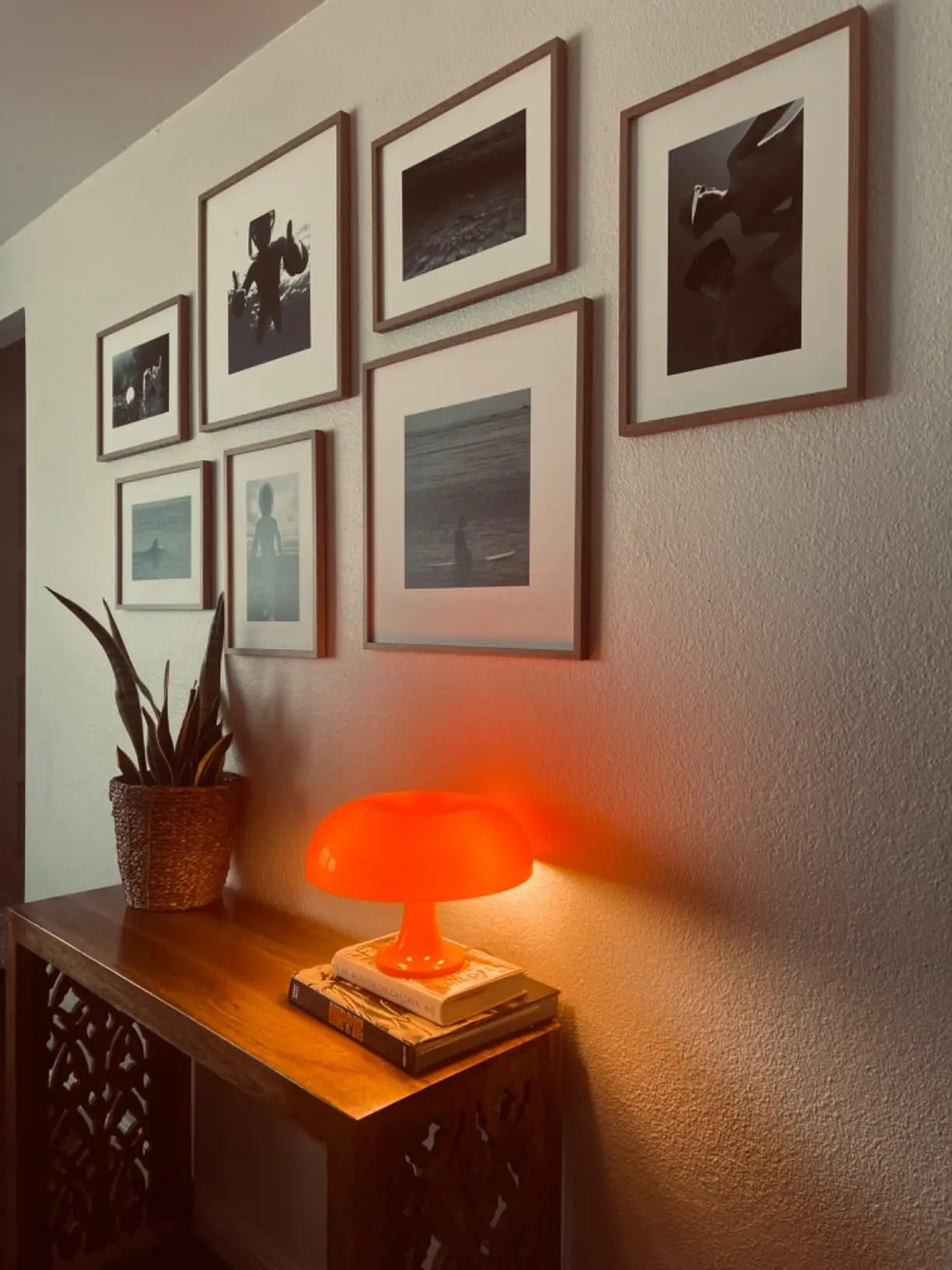 Japandi LED Mushroom Table Lamp Ivory Minimalist Bedside Lighting - Tophatter Daily Deals
