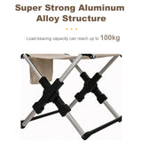 Foldable Outdoor Chair 600D Oxford Fabric Khaki Camp Furniture - Tophatter Daily Deals