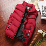 Warm Men’s Puffer Vest - Short Quilted, Polyester, Winter - Tophatter Daily Deals