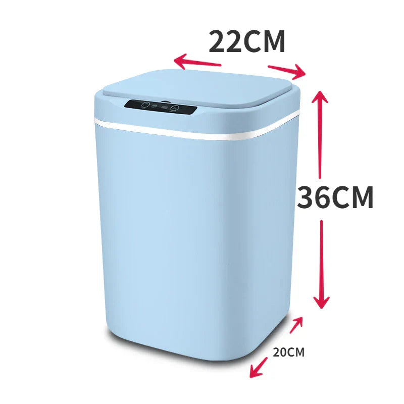 Sensor Trash Can Automatic Waste Bin Home 2025 Hands Free Blue-18L - Tophatter Daily Deals