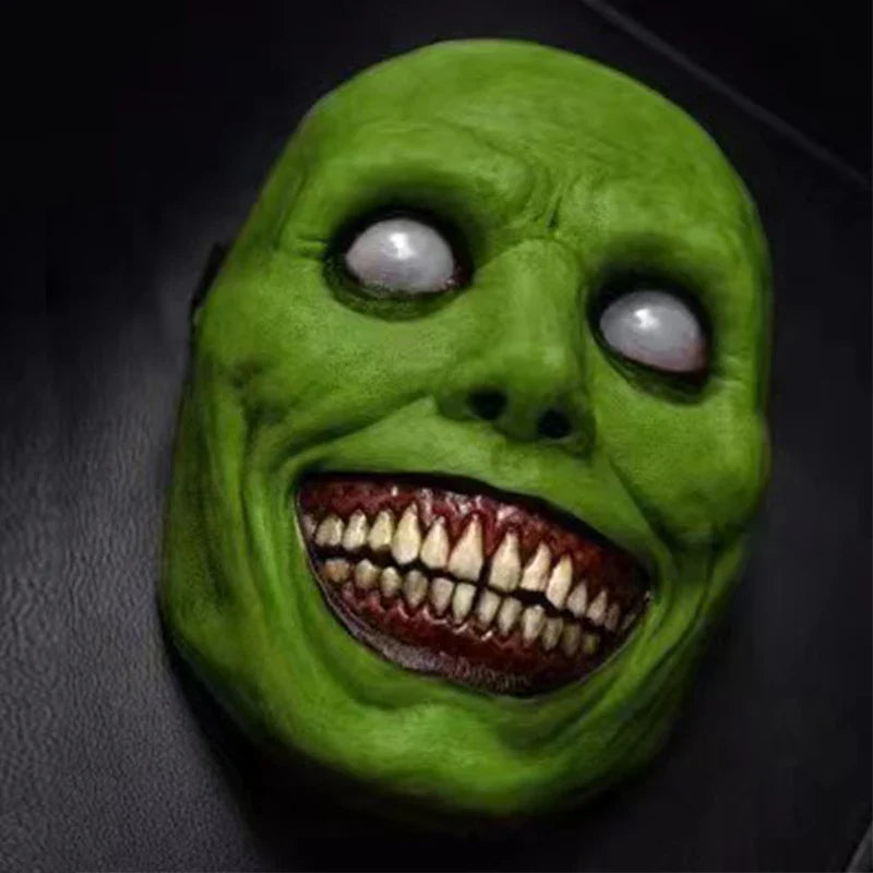 Halloween Mask Latex Smiley Demon Full Face Horror Party 1pcs Green - Tophatter Daily Deals