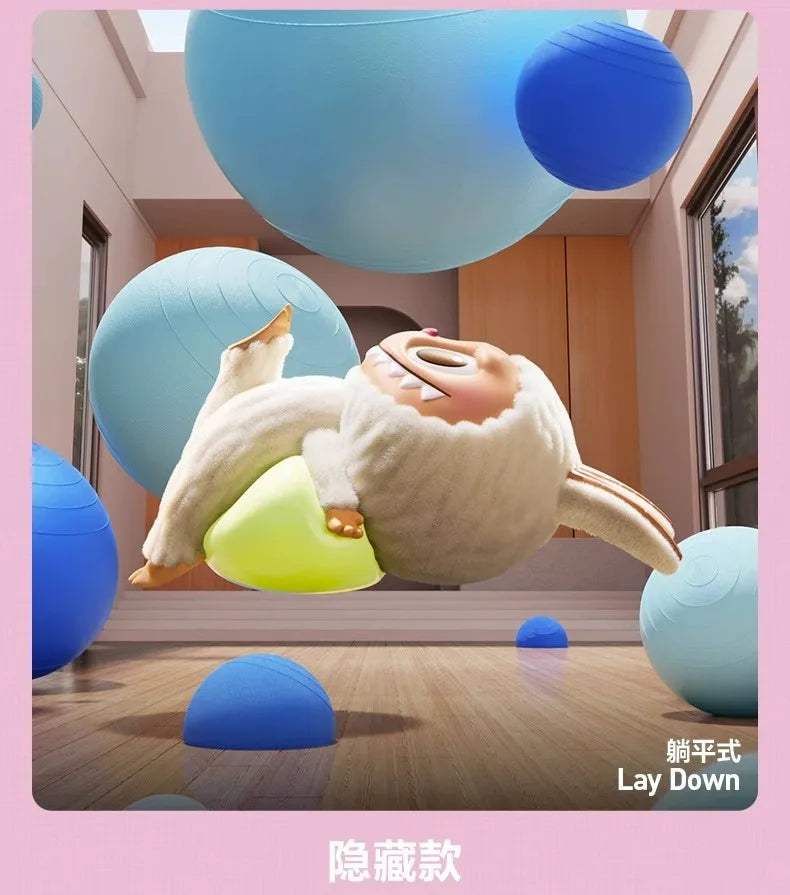 Genuine Pop Mart Labubu The Monsters Lazy Yoga Series Figures Mythical - Tophatter Daily Deals