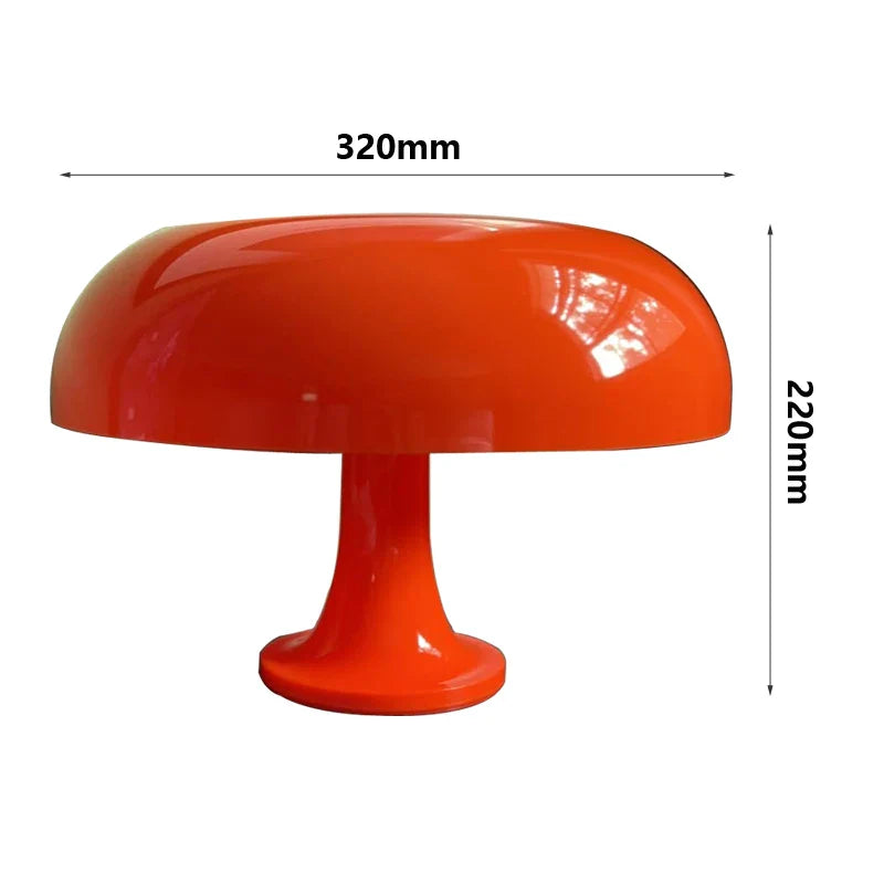 Japandi LED Mushroom Table Lamp Ivory Minimalist Bedside Lighting - Tophatter Daily Deals