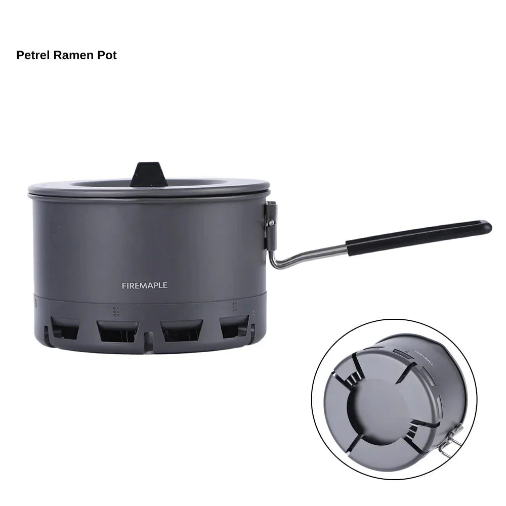 Ultralight Heat Exchanger Pot Camping Cookware Grey Camp Cooking - Tophatter Daily Deals