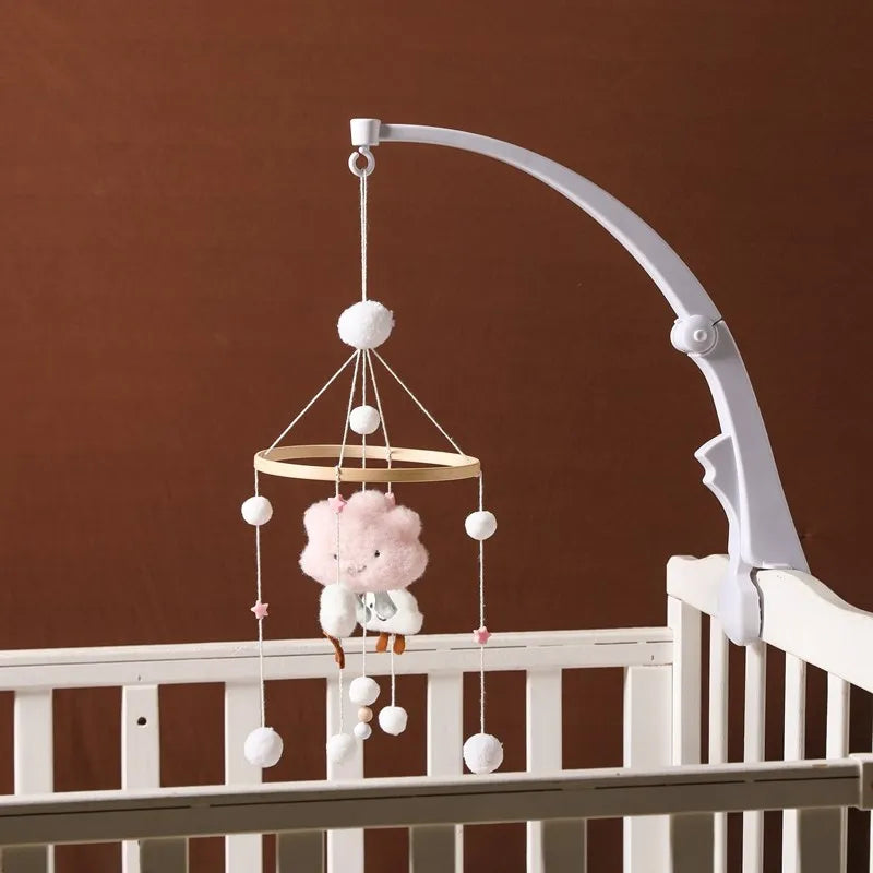 Wooden Felt Animal Crib Mobile With Soothing Calming Music - Tophatter Daily Deals