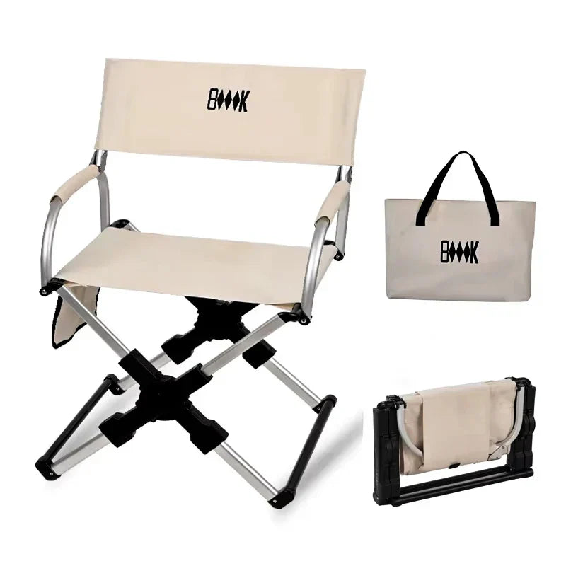 Foldable Outdoor Chair 600D Oxford Fabric Khaki Camp Furniture - Tophatter Daily Deals