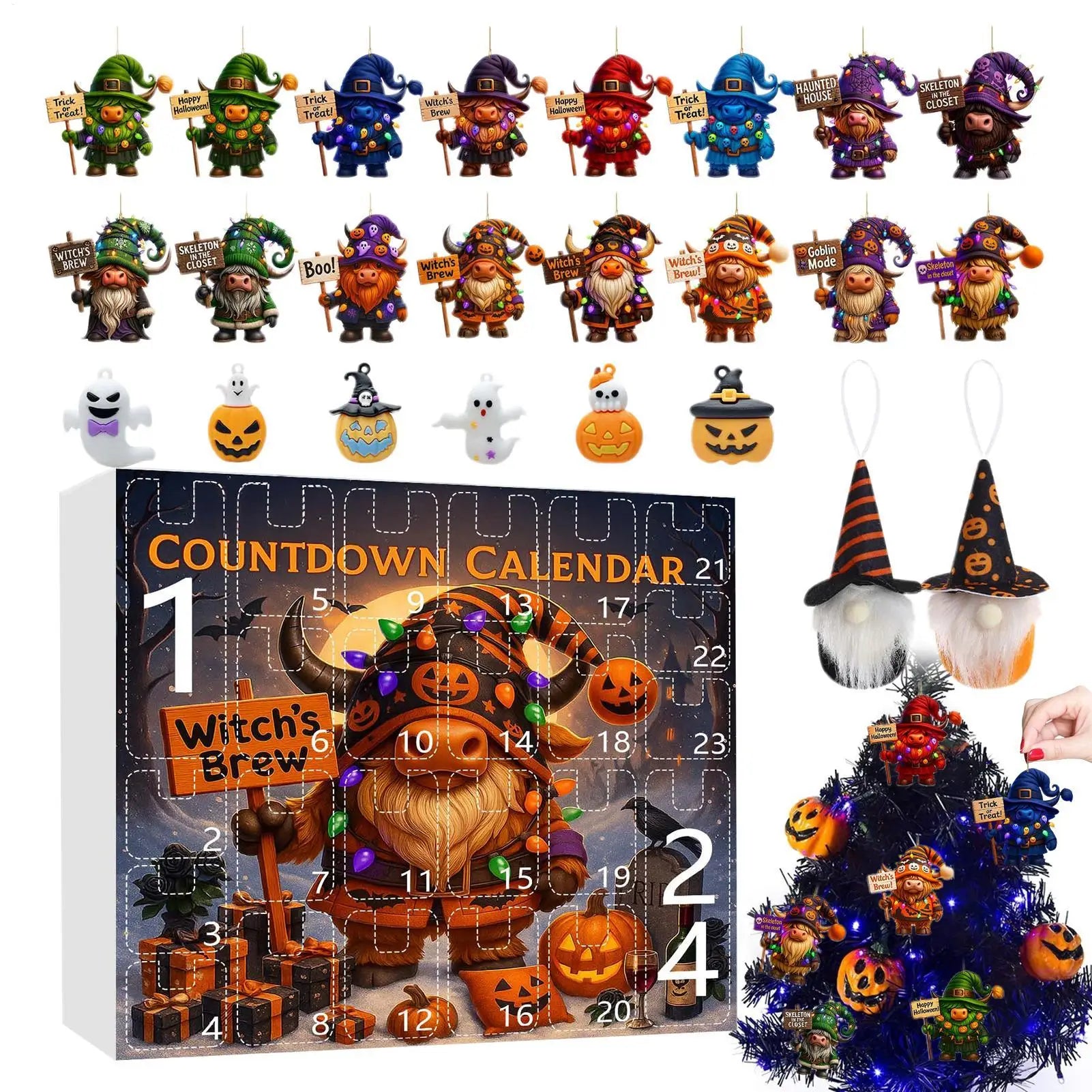 Halloween Gnome Advent Calendar Plush Countdown 2025 - Tophatter Daily Deals