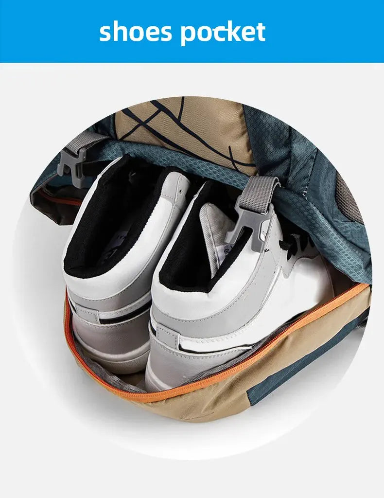 Climbing Camping Backpack Gear Storage Blue Backpacks - Tophatter Daily Deals