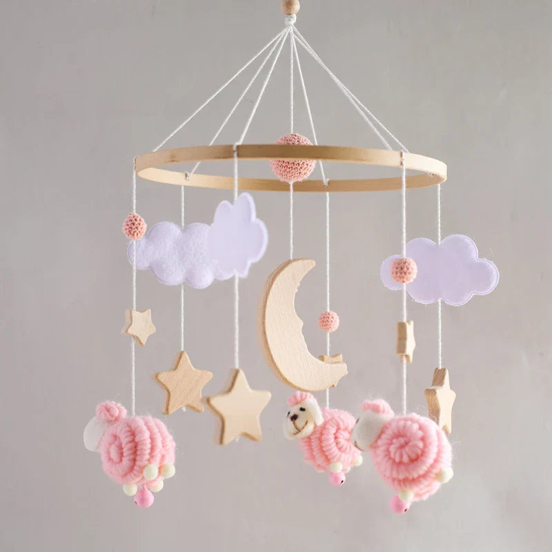 Baby Crib Mobile Wooden Musical Newborn Sensory Toys - Tophatter Daily Deals