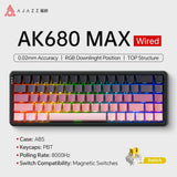 Mechanical Keyboard Sixty Mini Wireless ARGB Magnetic Hall PINK BLACK - Tophatter Daily Deals