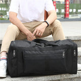 Travel Duffel Nylon Bag for Men and Women (Black) Luggage & Bags > Duffel Bags > Gym Duffel Bags - Tophatter Daily Deals