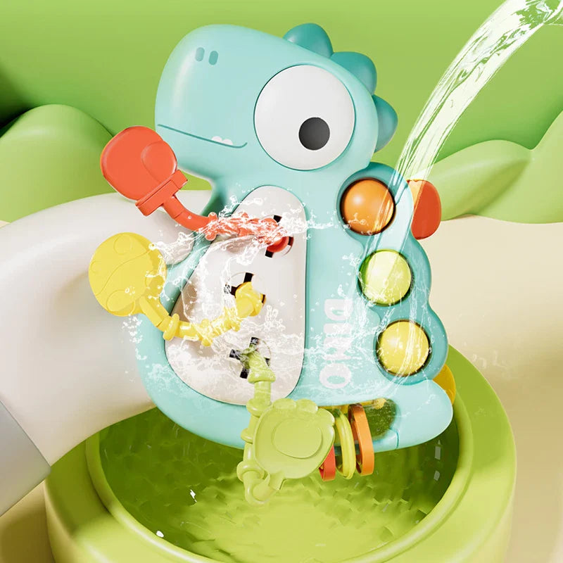 Montessori Dinosaur Pull Toy Newborn Sensory Toys Teether - Tophatter Daily Deals