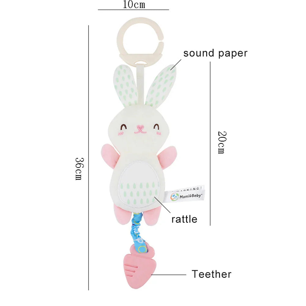 Animal Rattle Newborn Sensory Toys Soft Travel Toy Set Rabbit - Tophatter Daily Deals