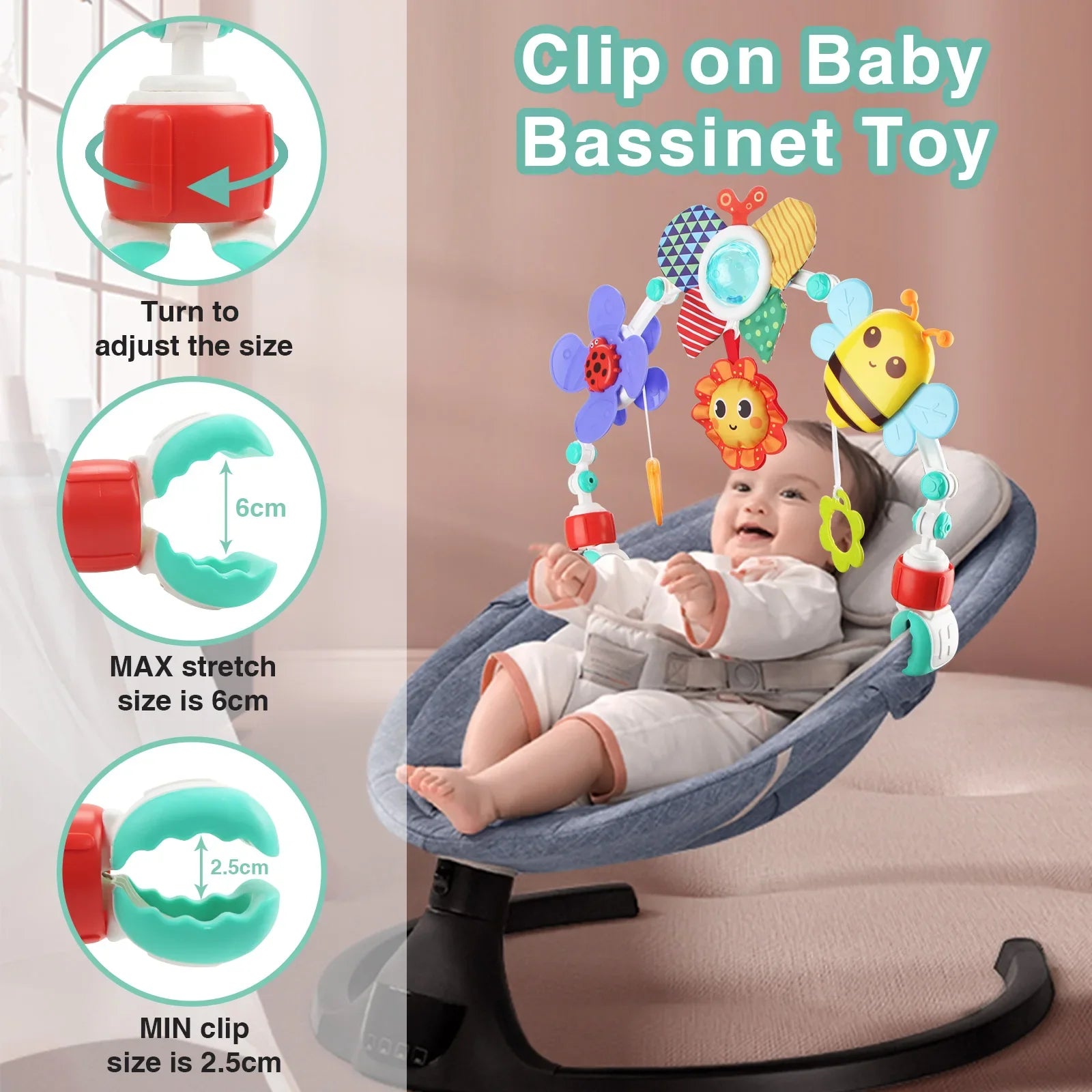 Stroller Activity Arch Toy Newborn Sensory Toys Fine Motor - Tophatter Daily Deals