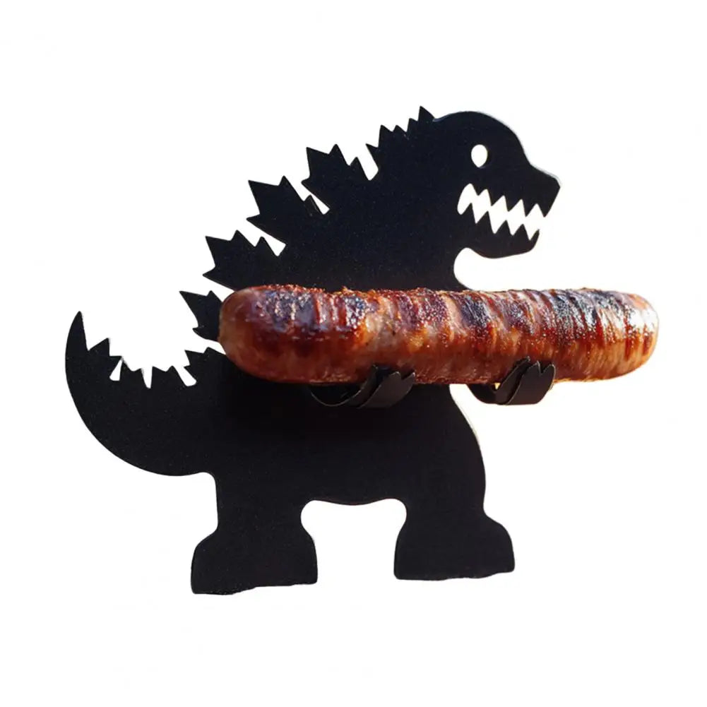 BBQ Accessory Portable Camping Hot Dog Grill Holder Rust-proof Sausage Stand Rack for Funny Bbq Heat-resistant Outdoor Sausage B - Tophatter Daily Deals