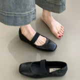 Supportive Women’s Ballet Flats - Square Toe Mary Jane black - Tophatter Daily Deals
