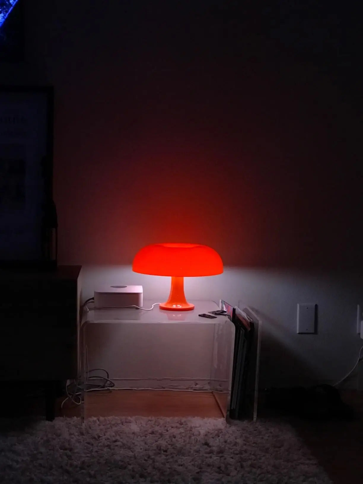 Japandi LED Mushroom Table Lamp Ivory Minimalist Bedside Lighting - Tophatter Daily Deals
