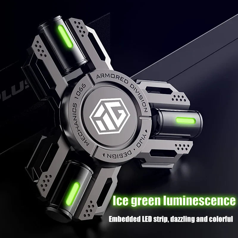 Glow Fidget Spinner Alloy EDC Long Spin Stress Relief - Tophatter Daily Deals