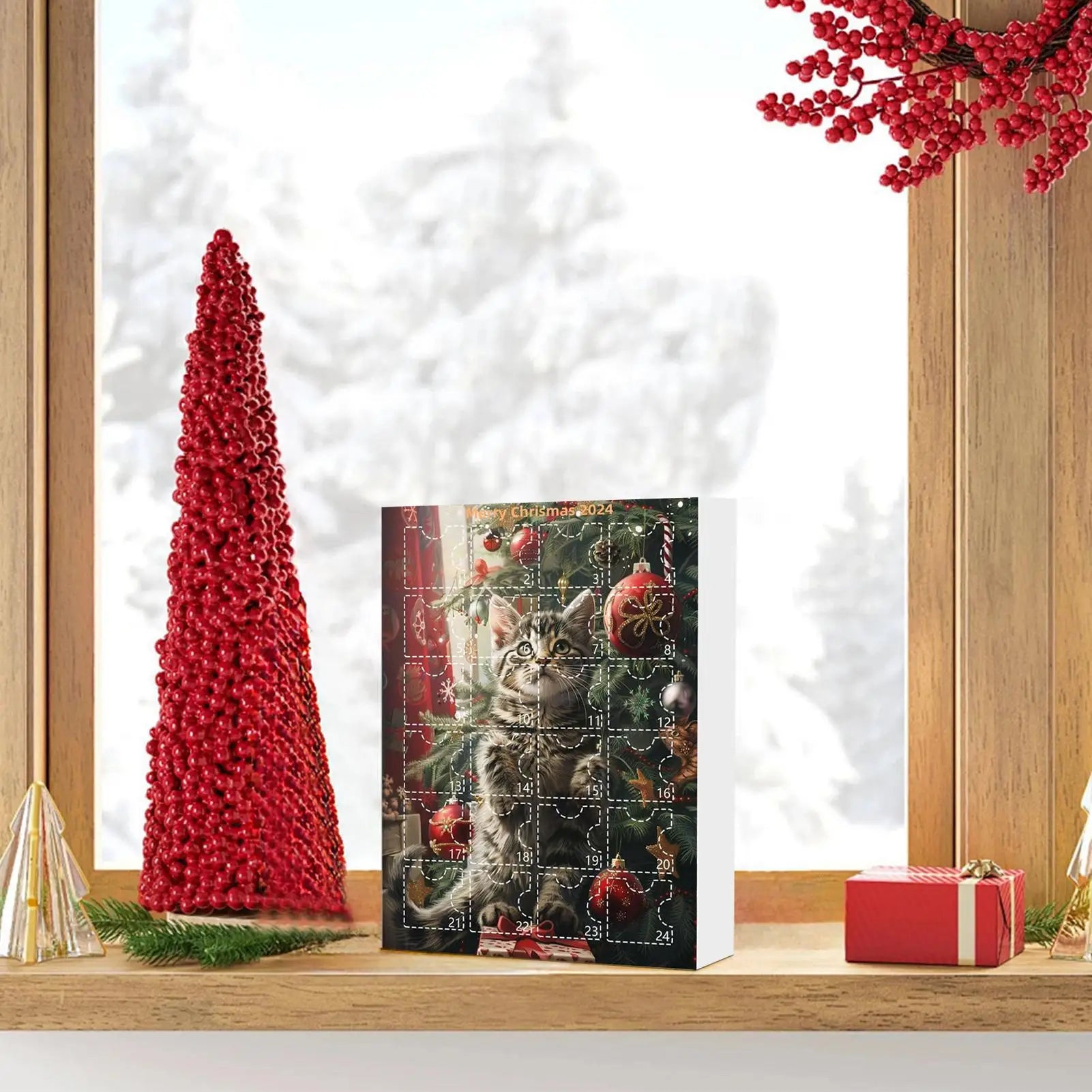 Cat Advent Calendar 24 Day Tree Ornaments Christmas - Tophatter Daily Deals