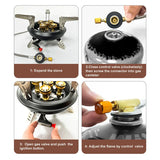 16000W High-Pressure Camping Gas Stove Black Camp Cooking - Tophatter Daily Deals