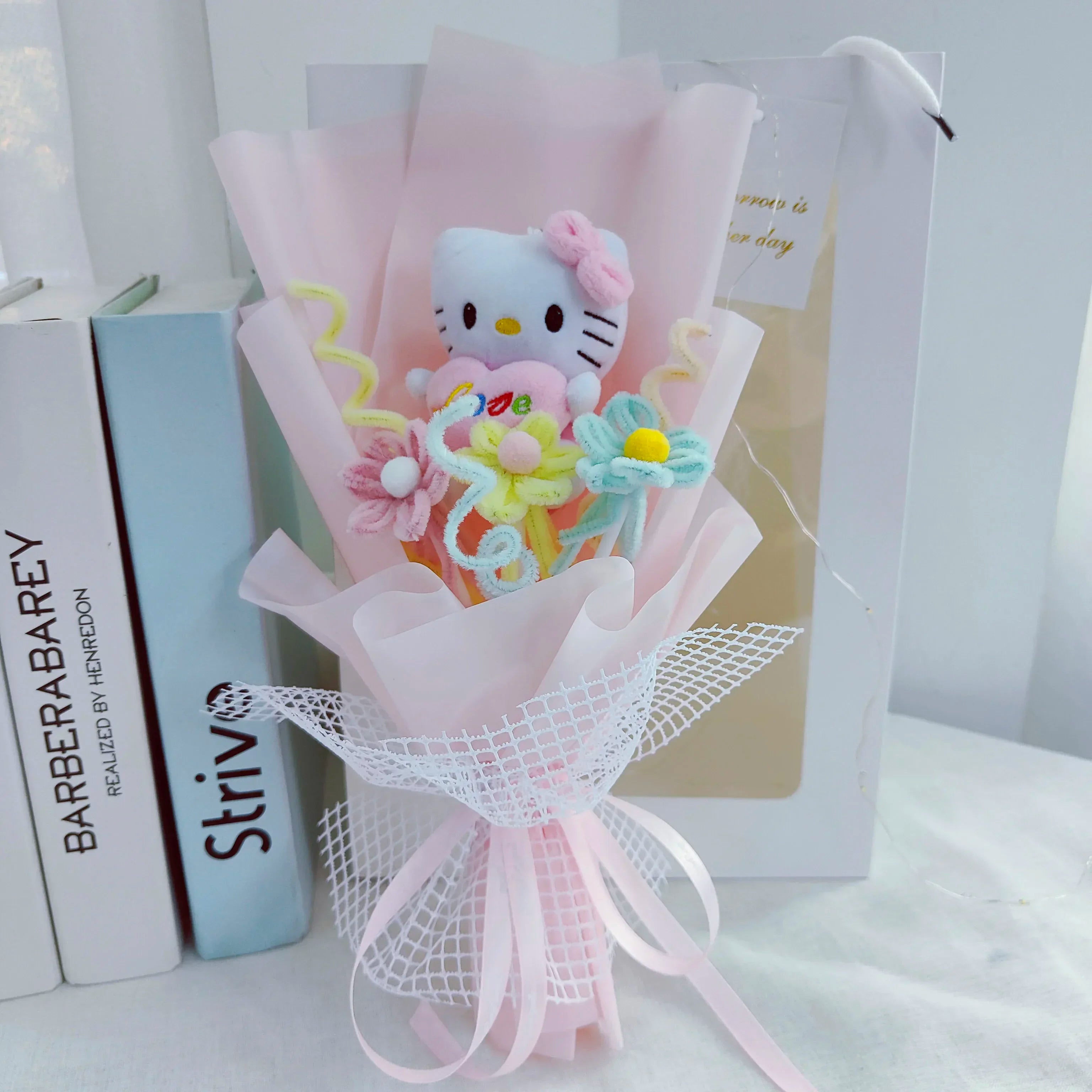 Sanrio Hello Kitty Plush Toy Bouquet Hello Kitty Floral Pink Flowers - Tophatter Daily Deals