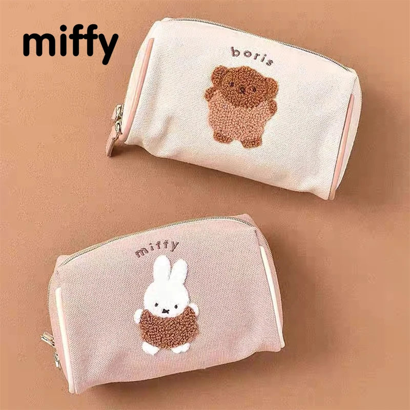 Miffy Canvas Plush Embroidery Cosmetic Bag Animals - Tophatter Daily Deals